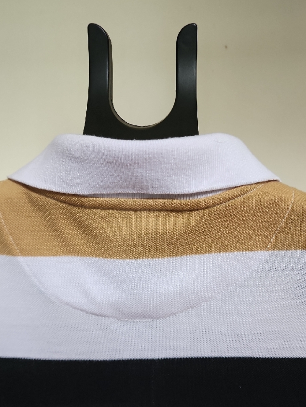 Stacy Adams White, Black & Tan Striped Polo - Picture 4 of 8